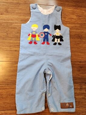 Millie Jay Baby Boys Superhero Batman Iron man Boutique Pants Overalls, 9 Months